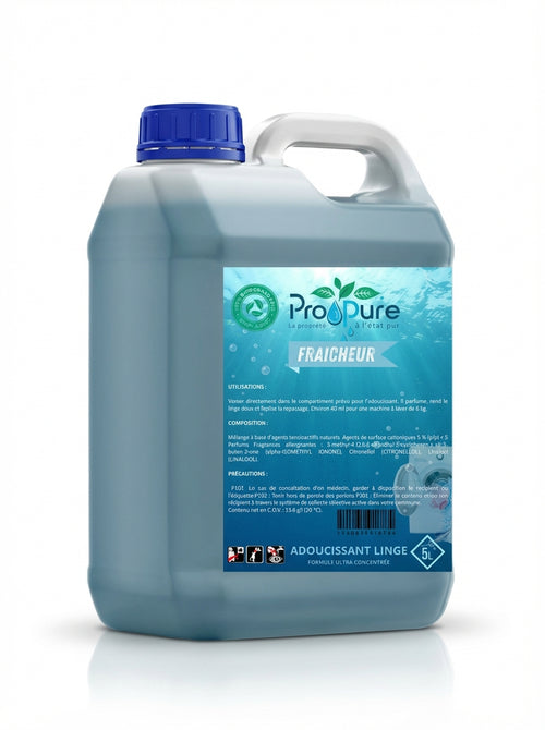 Adoucissant Fraîcheur 5L – Parfum Frais & Doux | Pro Pure