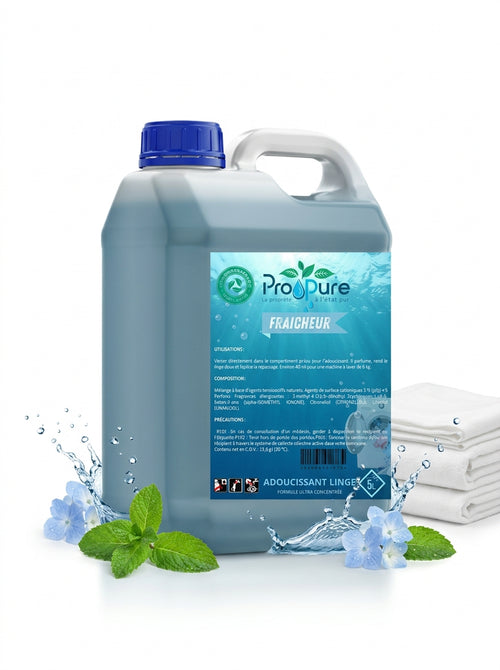 Adoucissant Fraîcheur 5L – Parfum Frais & Doux | Pro Pure